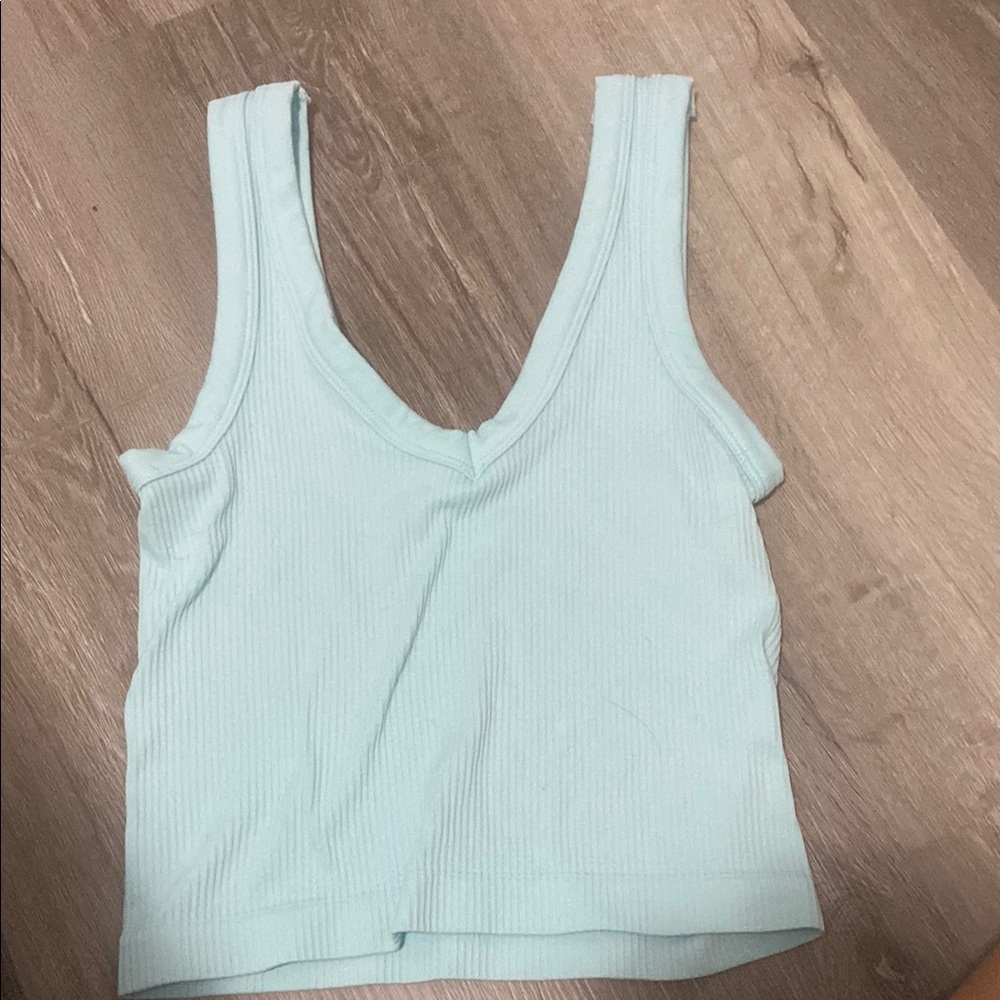 Rue21 Green Fitted Crop Tank Top